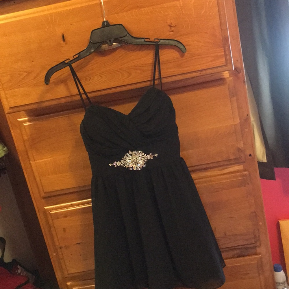 Black mini dress
